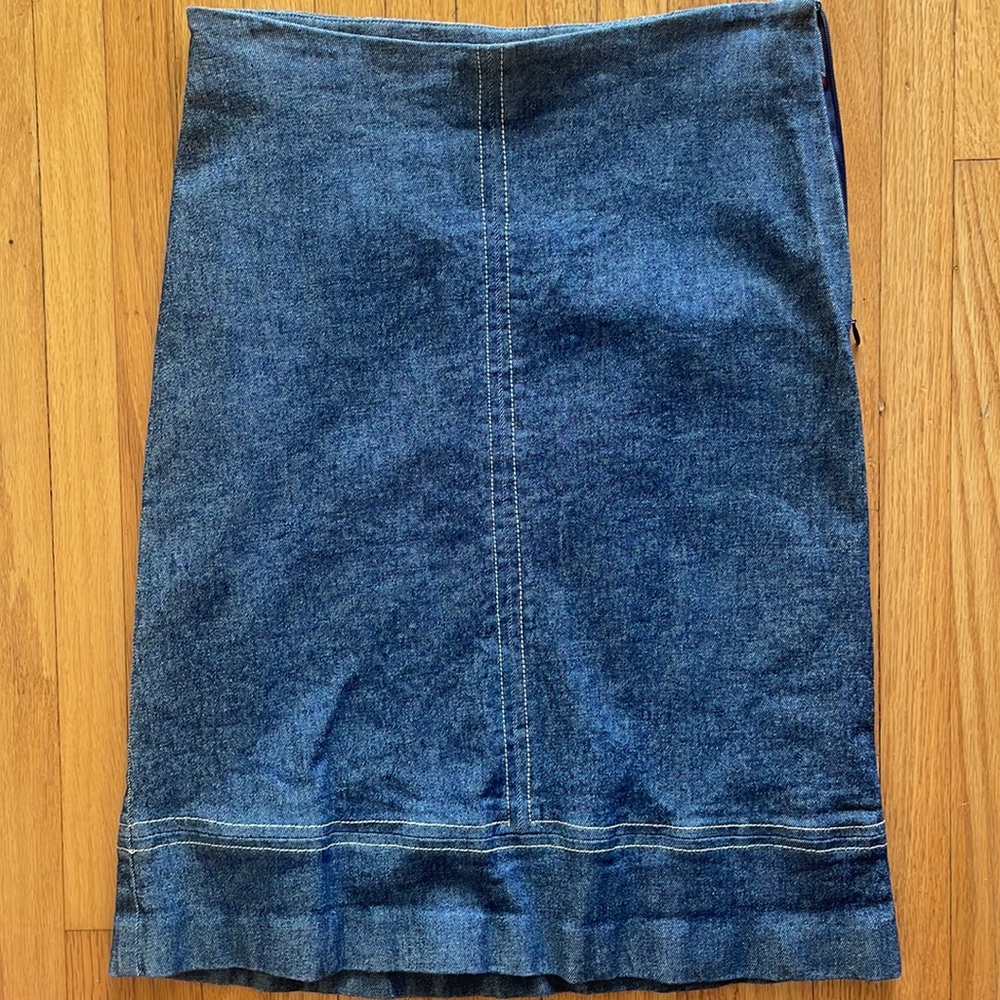 French Connection Dark Blue Denim Pencil Skirt